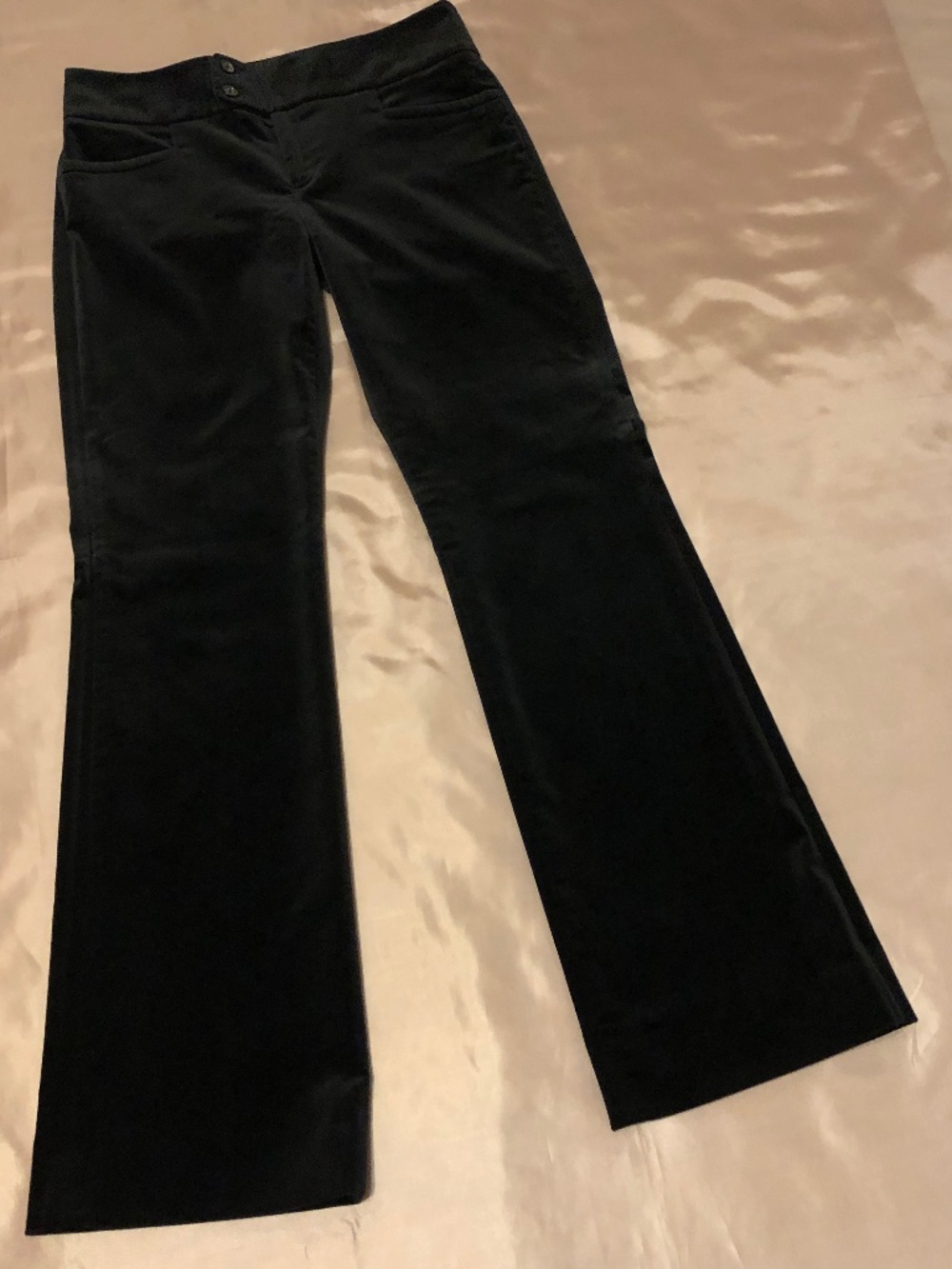 Banana Republic Black Velour Sloan Fit Trousers